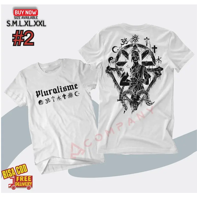 HOODIE/TSHIRT/BAJU MURAH PLURALISME MEMBUNUH BAPHOMET TOLERANSI AGAMA INDONESIA Kaos 6