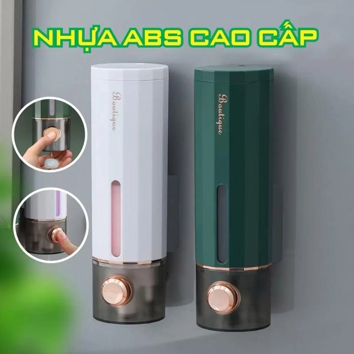 Hộp đựnġ sưɑ~ tắm dung tích 450ml gắn tường nhả dầu gội nước rửa tay