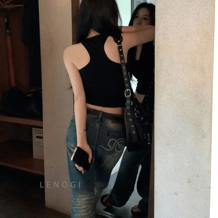 Áo ba lỗ nữ bản to cotton LENOGI áo tanktop sát nách mặc đi tập gym, yoga, đen trắng dễ phối đồ | BigBuy360 - bigbuy360.vn