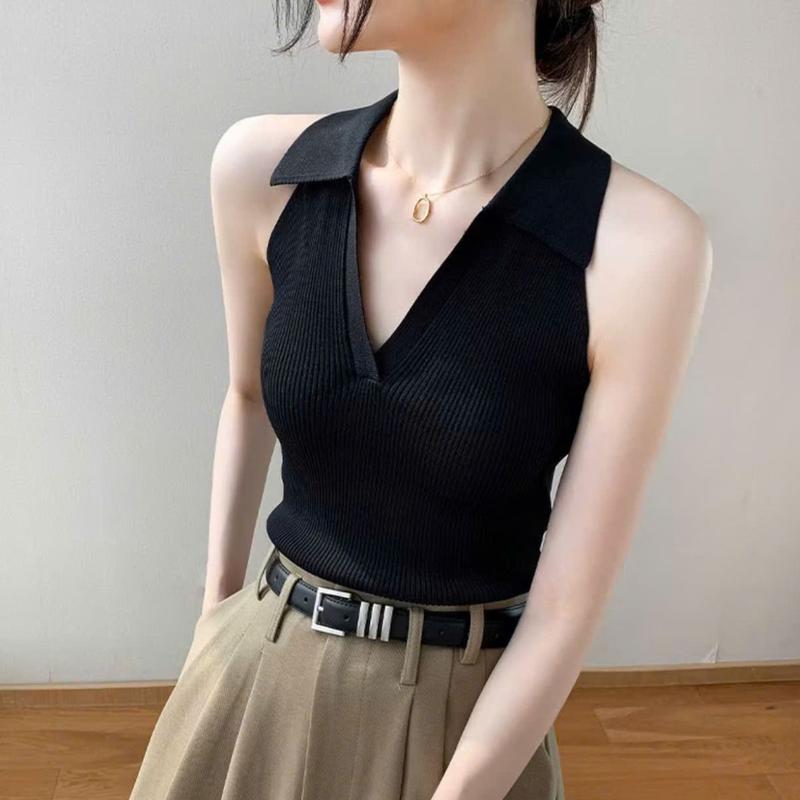 Áo Thun Nữ Bigsize Tay Ngắn Áo Có Cổ Sát Nách ESHOP Áo PoLo Nữ Bigsize 45-85Kg Áo Kiểu Nữ Ôm Body Chất Thun Gân Đũa Co Giãn Đẹp Dễ Thương MS242 Top Áo Nữ Women