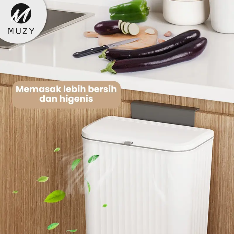 Muzy Tempat Sampah Gantung Tong Sampah Dapur Tempat Sampah Kamar Mandi Tong Sampah Plastik HSB640 6