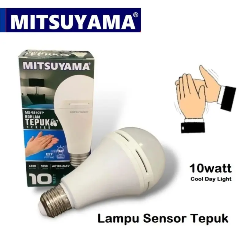 MITSUYAMA Bohlam LED Sensor Tepuk Tangan 10 Watt Lampu Tepuk Series 0