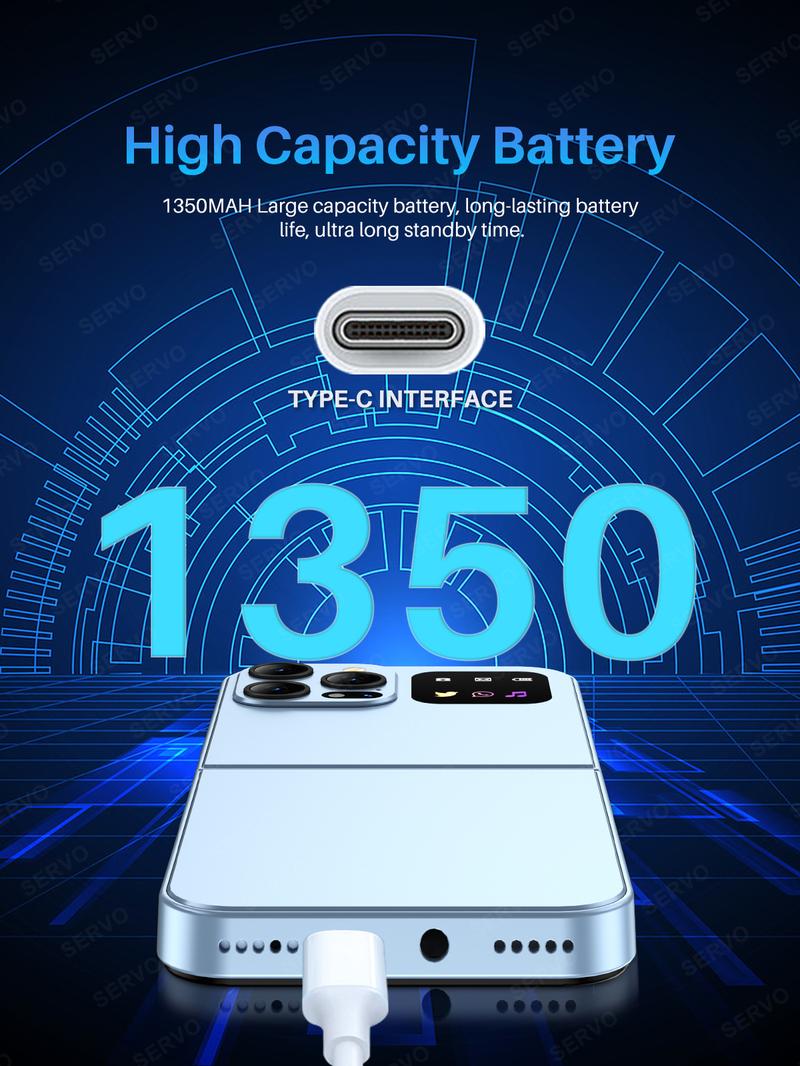 Product Introduction of Điện Thoại Lật, SERVO A50 Pro, Thẻ SIM Kép GSM, Đèn Pin Điện, Ghi Âm Cuộc Gọi Tự Động, Màn Hình 2.4 Inch, Có Thể Gập Lại, Tương Thích Type-C, Điện Thoại Di Động 79