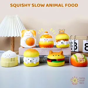 TAIYO Squishy Slow Animal Food Squeeze Cute Beraroma Wangi Lembut Elastis Squishi Stress Relief Mainan