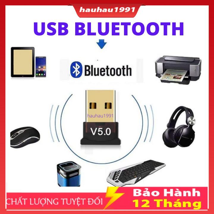  USB Bluetooth Dongle 5.0 giúp máy tính bàn máy tính cây Laptop thu phát sóng bluetooth tiện dụng Bảo Hành 12 tháng 