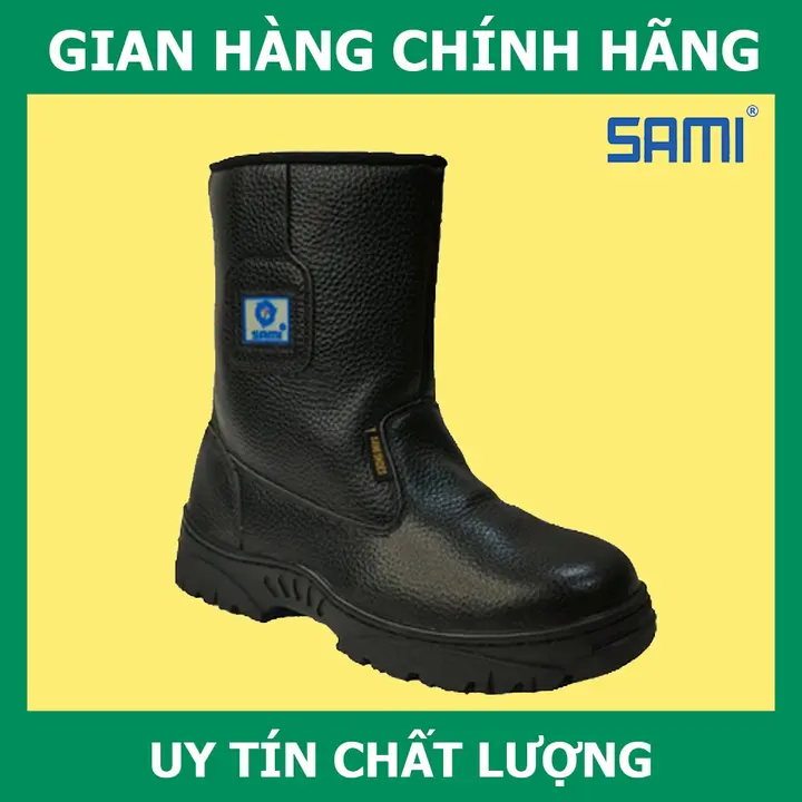 [Chính hãng] Ủng Bảo Hộ Mũi Đế Thép Sami, Chất Da Thật, Chống Va Đập Mạnh, Chống Đâm Xuyên
