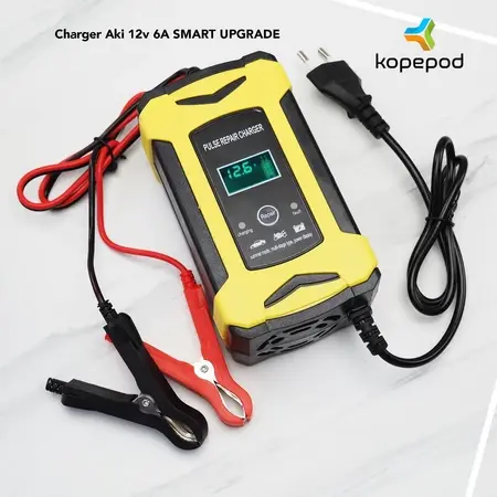 New Upgrade Charger Aki 6A 12V Mobil Motor Cas aki INTELLIGENT CHARGING SYSTEM 0