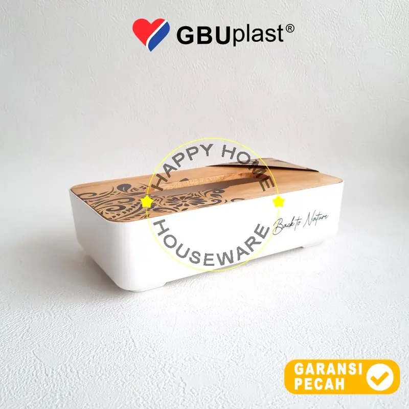 GBUplast LATARSA Small Tissue Box Dispenser Tempat Tissue Motif Kayu Back To Nature 5