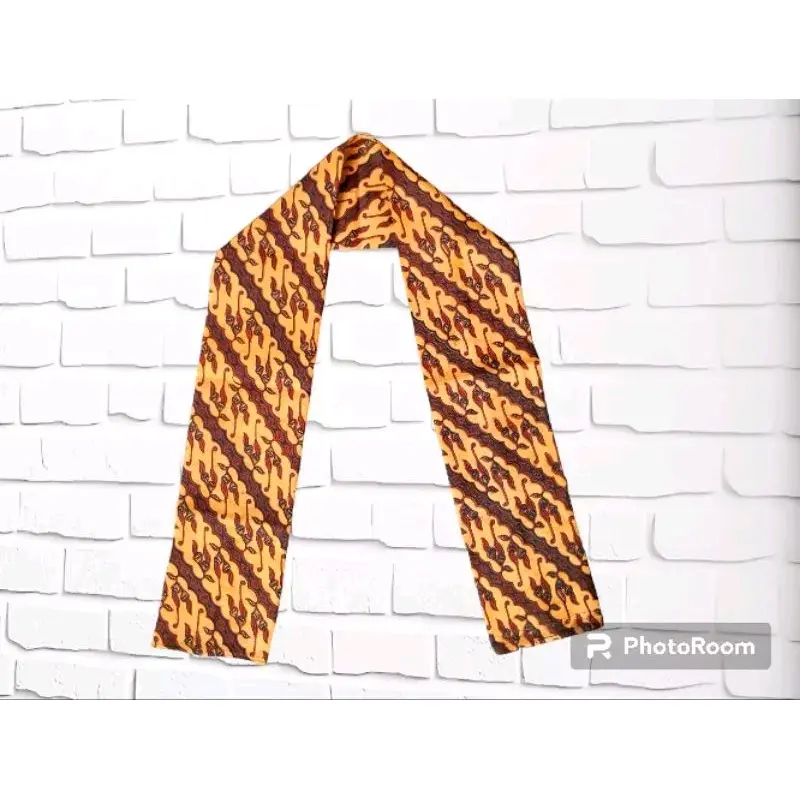 CUKIN BATIK / CUKIN BETAWI BATIK / SLENDANG BATIK / SLENDANG SYAL BATIK / SELEMPANG BETAWI SYAL BATIK COKLAT DAN PUTIH Aksesoris 2