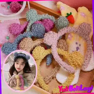 YBL-COD Bando Kartakter Telinga Beruang bulu kekinian Bandana Aksesoris Rambut murah (BELI LOKAL) Dewasa Headbands