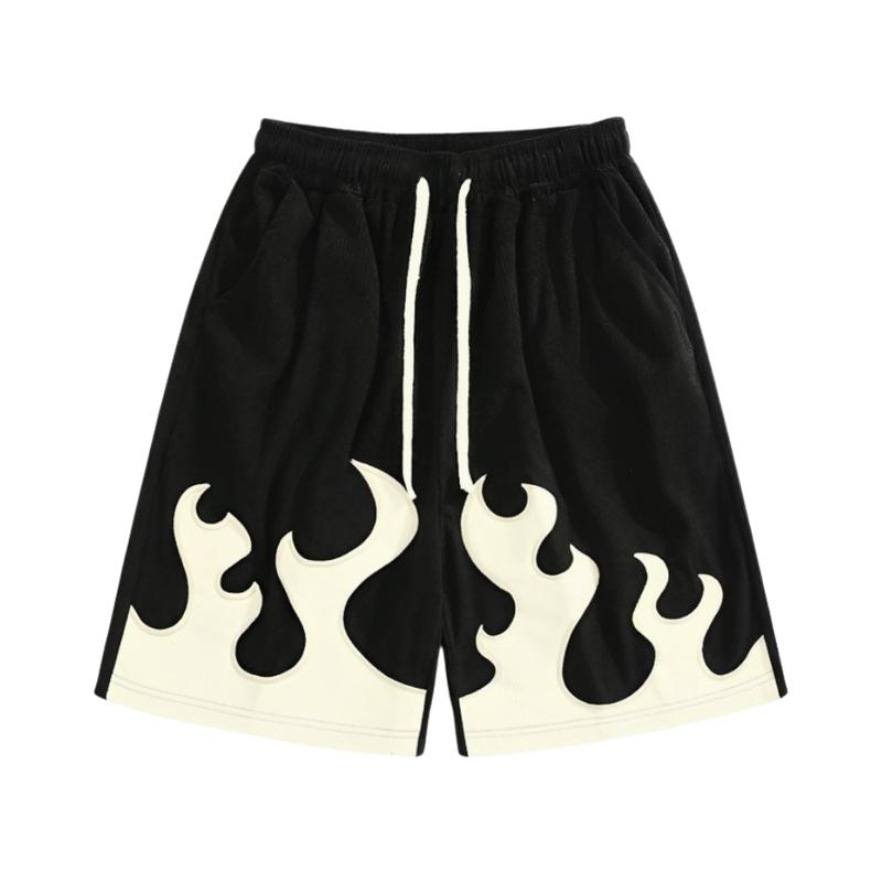 Quần short lửa thêu nam nữ M2, quần short unisex vải nỉ chân cua định lượng 350gsm Menswear