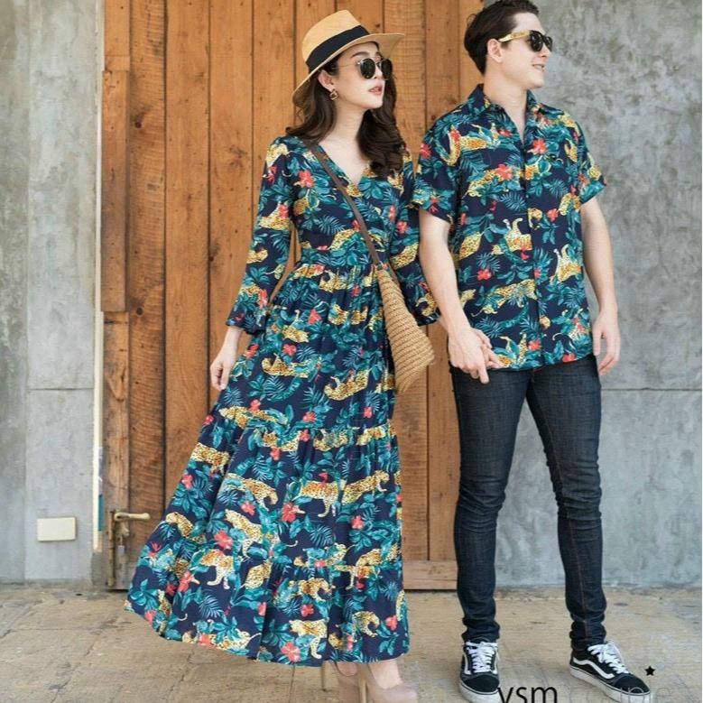 Đồ đôi cặp đôi COUPLE MAXI BIỂN HOẠ TIẾT - WINT SHOP