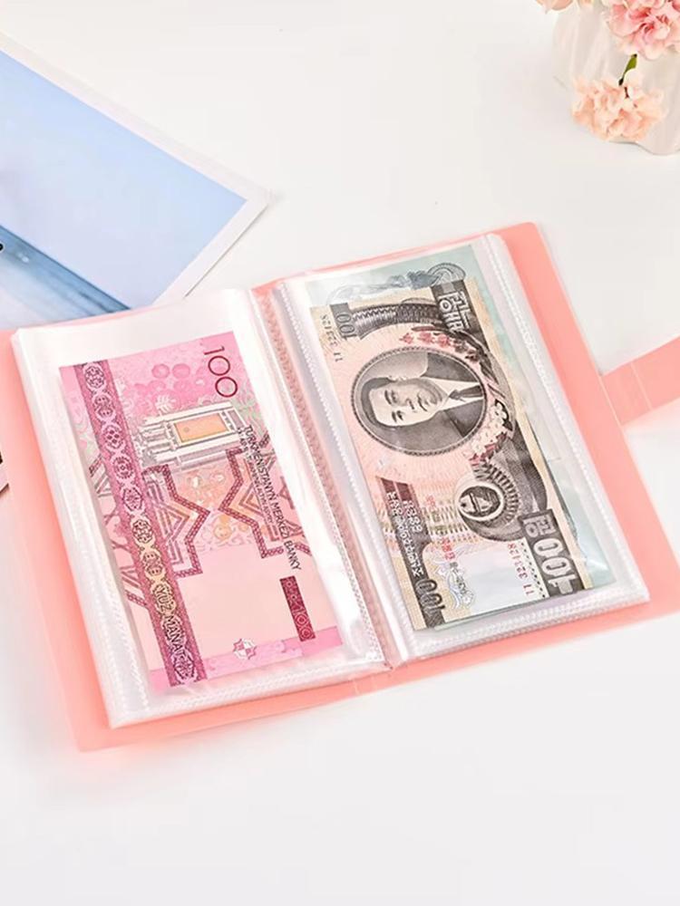 Product Introduction of Large-capacity 100 Bills Collection Album Korean Style Dustproof Pocket Storage Book Inner Leaf Waterproof Money Storage Book Decor Photo 12