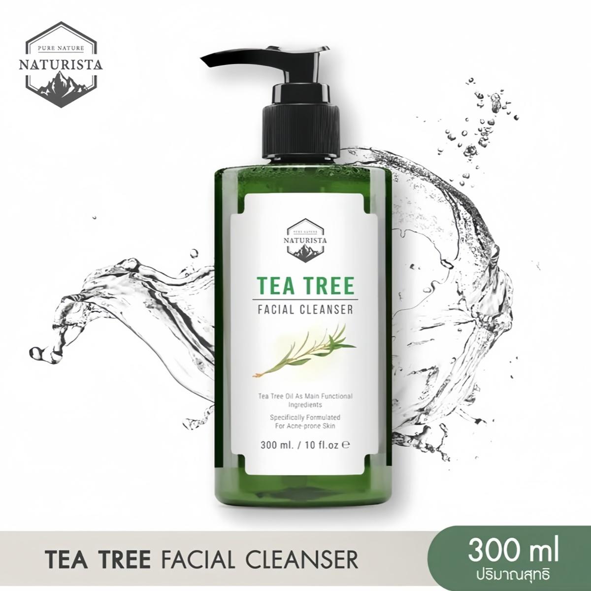 เจลล้างหน้าทีทรี 300ml จาก Naturista สำหรับผิวที่ต้องการการดูแลเป็นพิเศษ Tea Tree Facial Cleanser