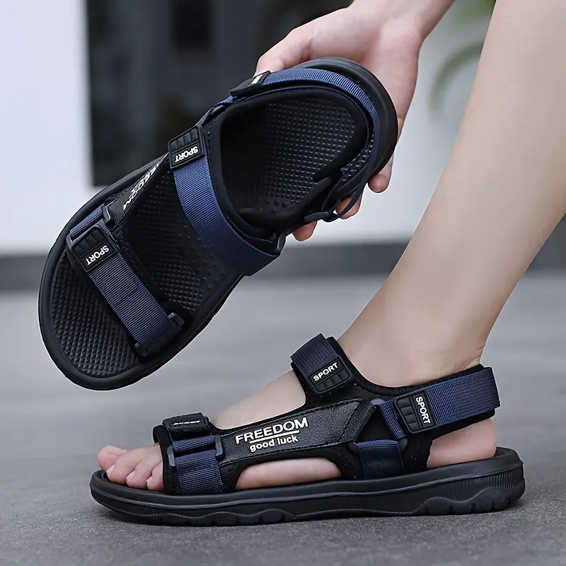 Men's Summer Slide Sandals - Adjustable, Non-Slip & Odor-Resistant | Comfortable Soft Sole Beach Shoes for All Seasons 4