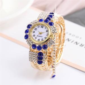 Jam Tangan Fesyen Wanita, Gaya Korea, Berlian Penuh, Bahan Aloi, Reka Bentuk Kreatif, Rumbai, Jam Tangan Gelang Kuarza, untuk Wanita, Fesyen Baharu Watches