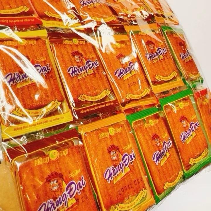 ￼Combo 60 gói Snack Sườn Dê Nướng Hằng Đại, Pò Miếng Hằng Đại Mini, Đồ Ăn Vặt Cổng Trường Tuổi Thơ Siêu Cay Siêu Hot Thức Ăn Food