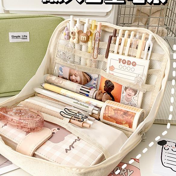 TÚI ĐỰNG BÚT MOKA SIMPLE LIFE BASIC DUNG TÍCH LỚN VẢI CANVAS