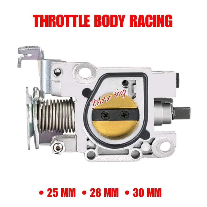 Tuas Gas Racing Throtle Throttle Body TB Racing 25 26 28 29 30 32 Supra 125 Fi Blade Fi Revo Fi Beat Fi Vario 110 125 150 FI VERZA Megapro Scoopy Dll Baut 5