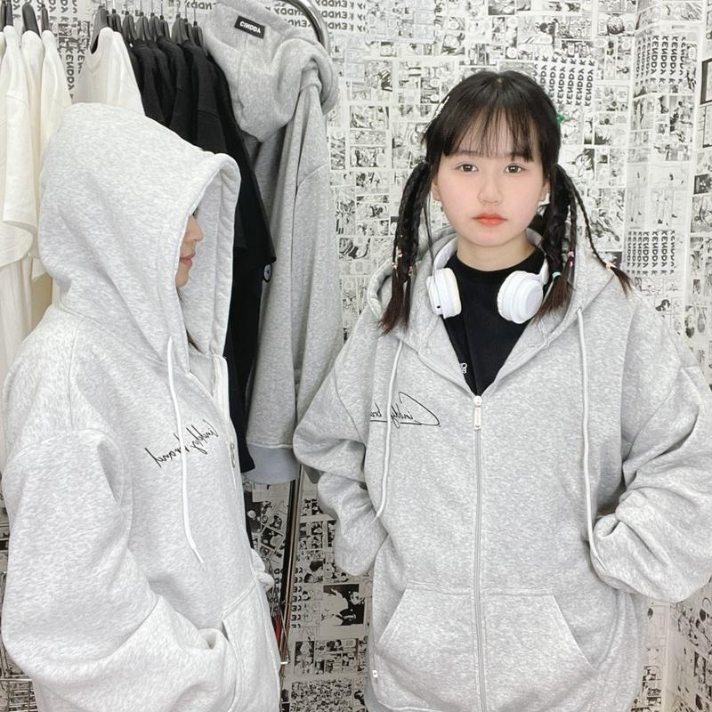 Áo Khoác Hoodie Zip CINDDY BRAND In Chữ Gạch Chân Nam Nữ-KI017 Women Top Nhung Kem Voi hoodie  zip áo  hoodie hoodie áo khoác nam mùa đông nỉ áo khoác hoodie  peaceful hoodie  reflective áo  hoodie 3