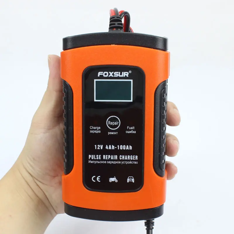 Sạc bình ắc quy 12V 5A (4-100Ah) FOXSUR có khử sunfat sac binh acquy 1