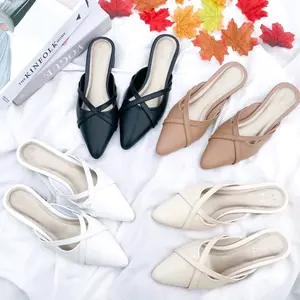 high heels sendal wanita hak tahu 3cm Hak Datar (3 cm atau kurang)