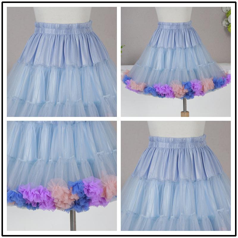 Product Introduction of Plus Size TUTU skirt lolita skirt support rainbow fart parent-child soft yarn lolita dress cotton candy mesh half skirt 10