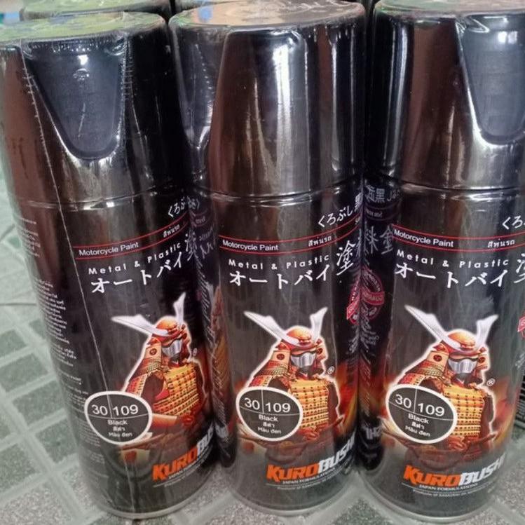 Pilok Pilox Cat Semprot Samurai Paint Black / Hitam Mengkilap 400ml (109) 2