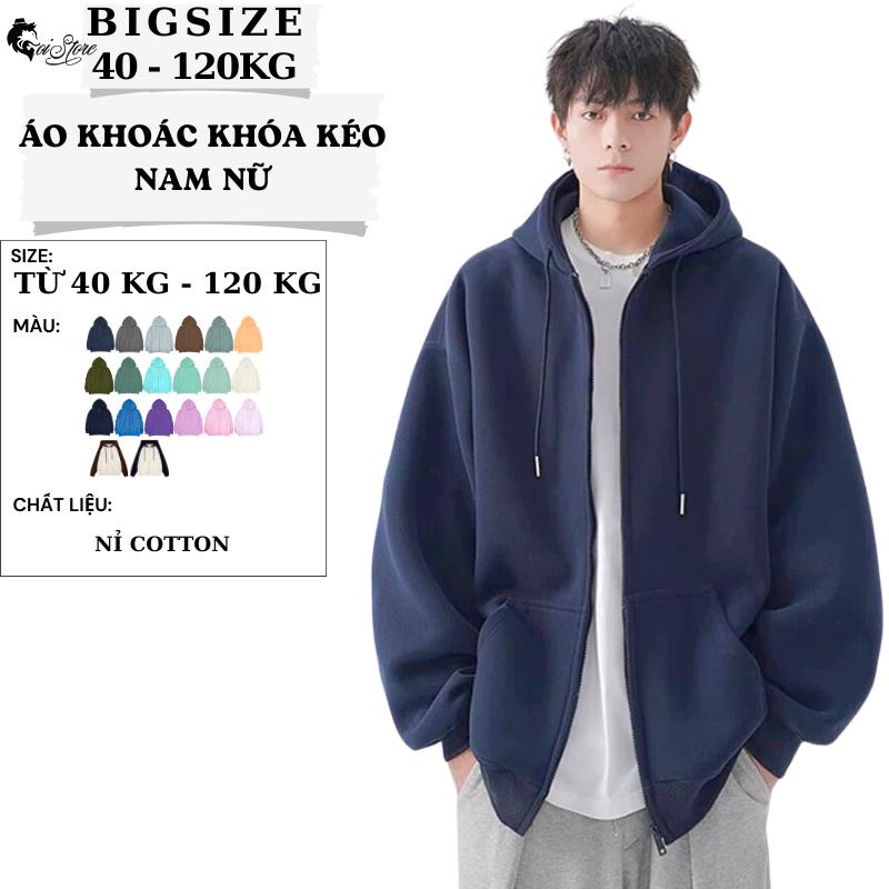 40-120kg Áo Khoác Nam Nữ BIGSIZE Unisex ULZZANG Nỉ Thu Đông Top Jacket Women Kem áokhoác Có Túi Trong áo essentials hoodie hoodie  hồng áo  khoác dây kéo Menswear