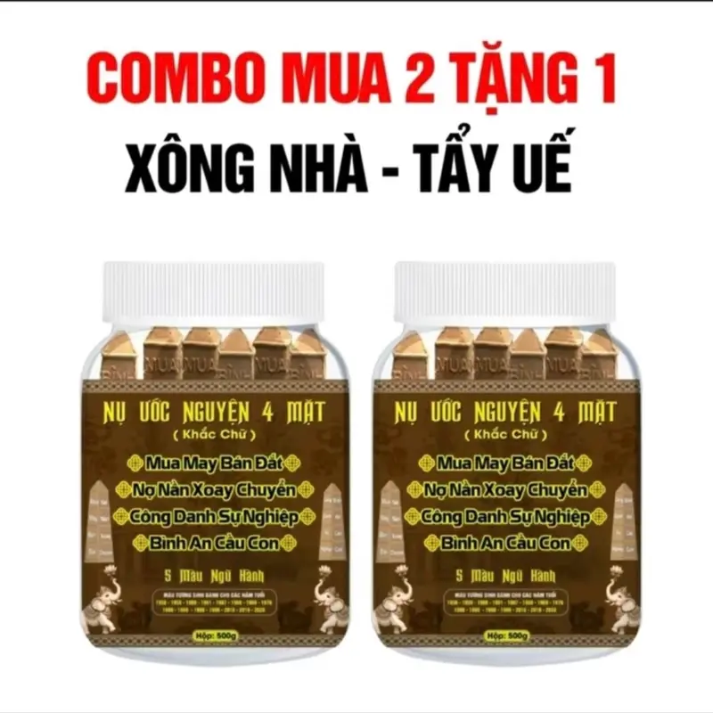 [ mua 2 tặng 1 ] NỤ ƯỚC NGUYỆN 4 MẶT MAY MẮN THU HÚT TÀI LỘC 3