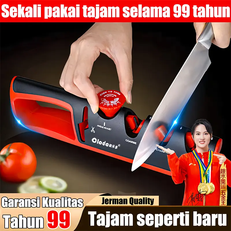 【Kualitasnya 100 kali lebih baik daripada yang lebih murah】Alat Pengasah Pisau & Gunting 3in1 Impor Jepang Serbaguna Alat Pengasah Penajam Pisau Serbaguna Knife