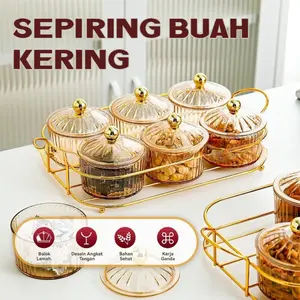 Kotak Penyimpanan Mewah: Wadah Camilan Elegan untuk Buah, Kacang, & Permut dengan Desain Premium dan Sentuhan Lampu