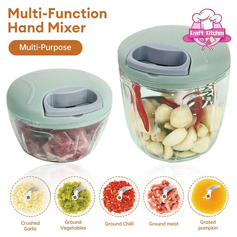 900ML Multi Hand Chopper Manual Rope Food Processor Pounding - TikTok ...