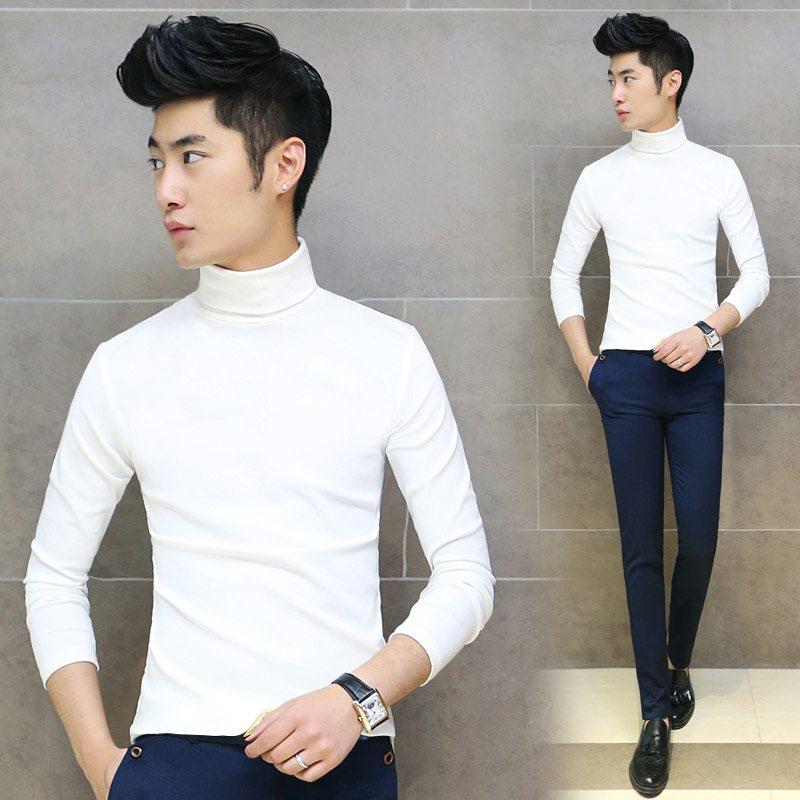 Áo Len Cổ Lọ Dài Tay, Dễ Phối Đồ Dành Cho Nam, 3094 Menswear Shirt 4