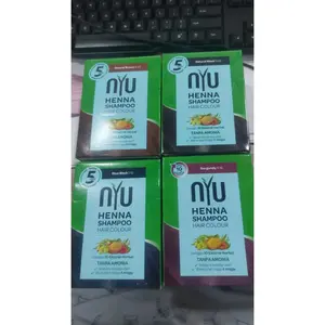 (1paCk/4bj)Semir NYU Henna Shampo 20ML Natural Black, Natural Brown, Burgundry, BLUE BLACK , UBAN