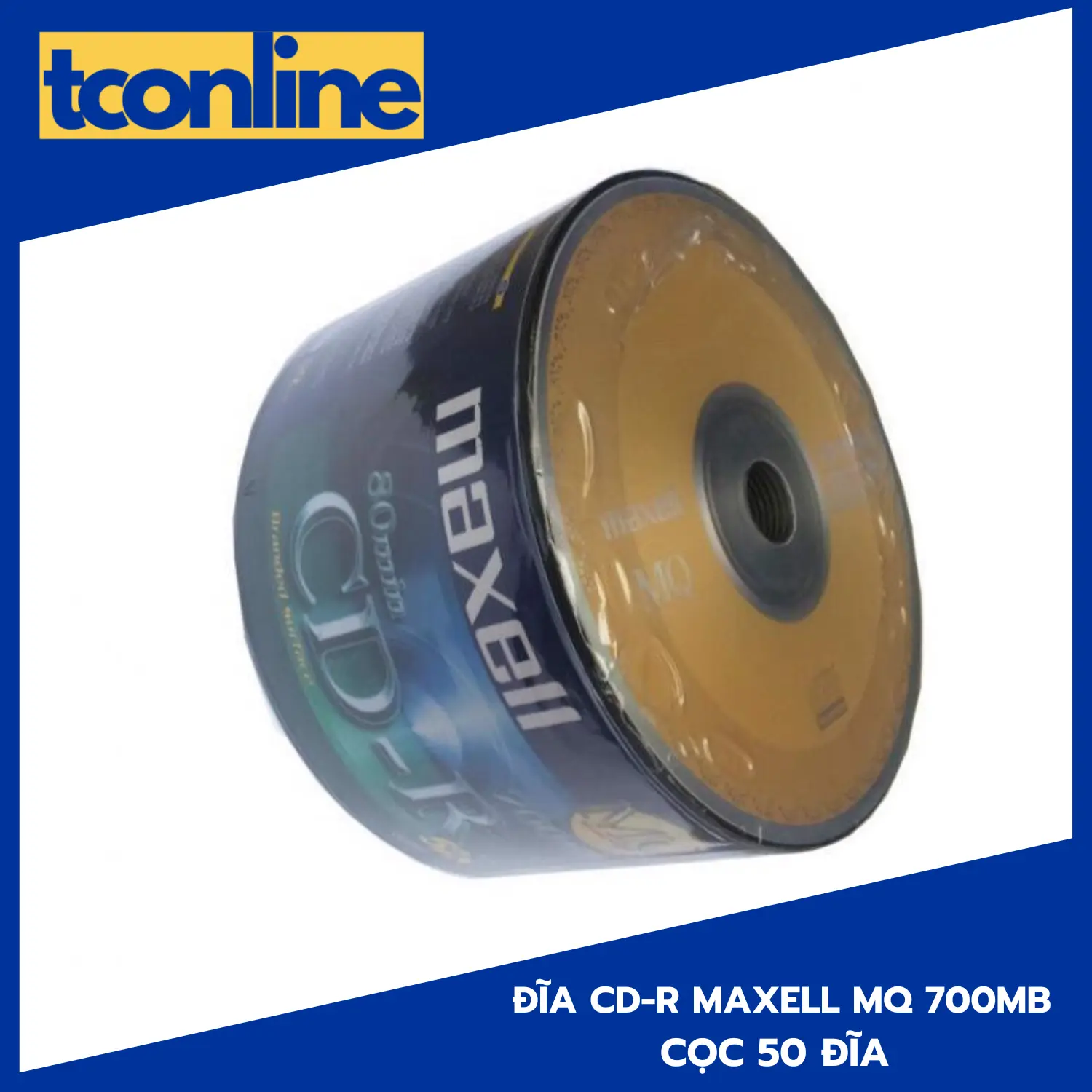 Cọc 50 đĩa trắng CD-R Maxell 700mb xuất xứ Trung Quốc