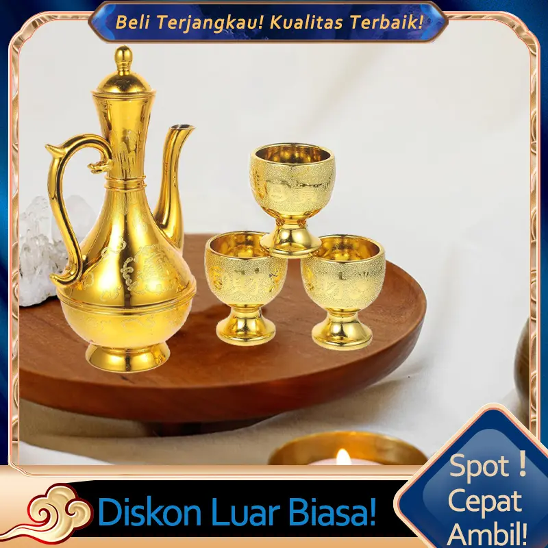 Set Cangkir Dewa Keberuntungan Keberuntungan Zhaocai