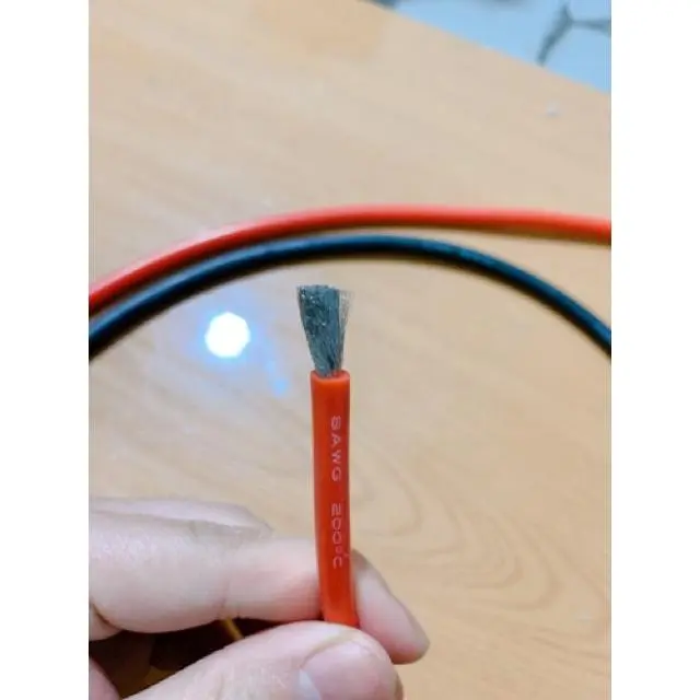 Dây chịu nhiệt AWG vỏ silicon dùng nối pin acqy siêu mềm dẫn điện tốt 16mm 25mm 4AWG 6AWG 8AWG 20AWG 10AWG 22AWG 2