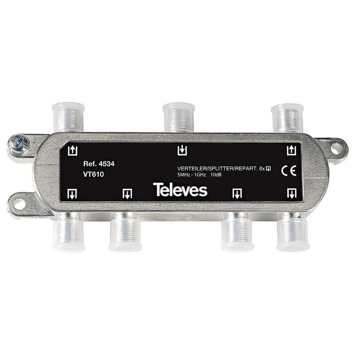 Spliter Matv Jual Splitter TV Digital 6 Way TELEVES Made in Spain Ref.4534 CATV MATV ...