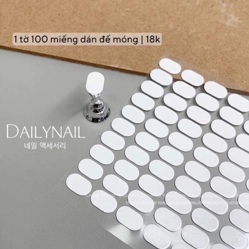set 100 miếng Silicon Trong dán đế nam châm làm mẫu móng