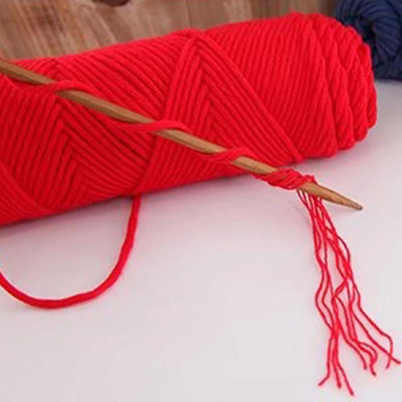 Product Introduction of Handmade DIY Knitted Medium Thick Bright Silk Thread Scarf Crochet Hook Hat Baby Thread 9
