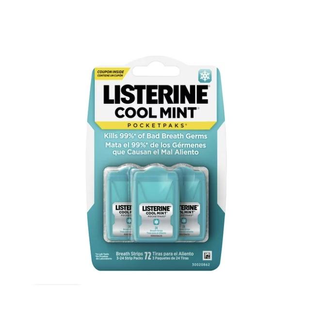 Xịt/Miếng ngậm thơm miệng Listerine bản Mỹ 1