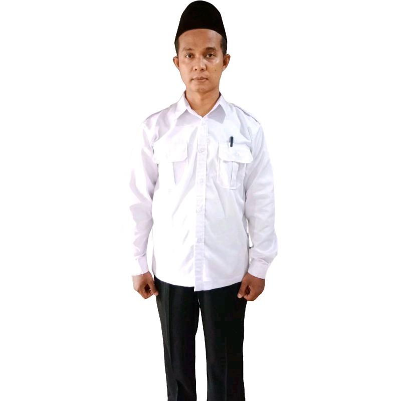 kemeja putih pria lengan panjang,Atasan PNS,seragam PDH Pegawai Negeri Sipil 2