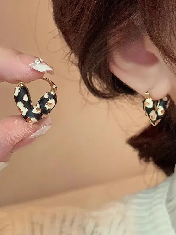 Heart Shaped Earrings, Fashionable Jewelry for Women, Daily Clothing Decor, Trendy All-match & Exquisite Jewelry for Birthday Gift 7