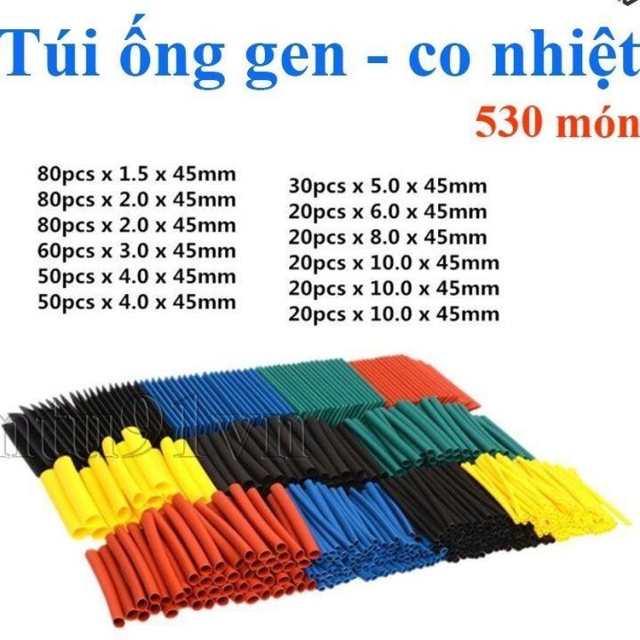    530 Cái   Ống Co Nhiệt Cách Điện Nhiều Màu Không Hộp Bảo Vệ Dây Điện 