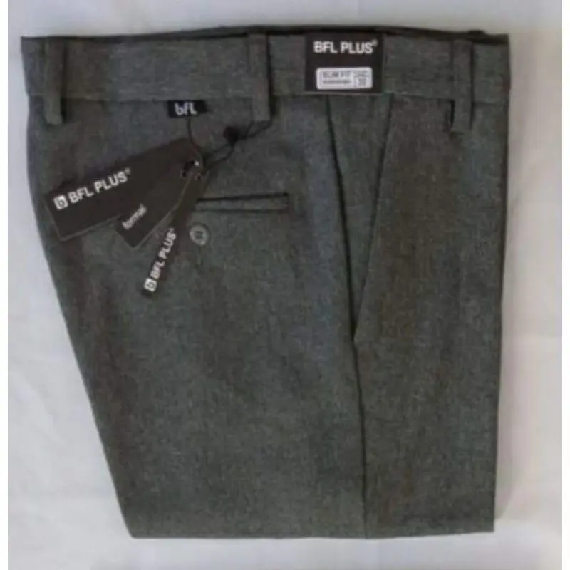 Celana Kantor Pria Slim Fit 27-32 Formal Bahan woll Nyaman Di Pakai abu Muda Navy Panjang Kerja Hitam Abu Santai Low Waist Semi Kain Dewasa 5