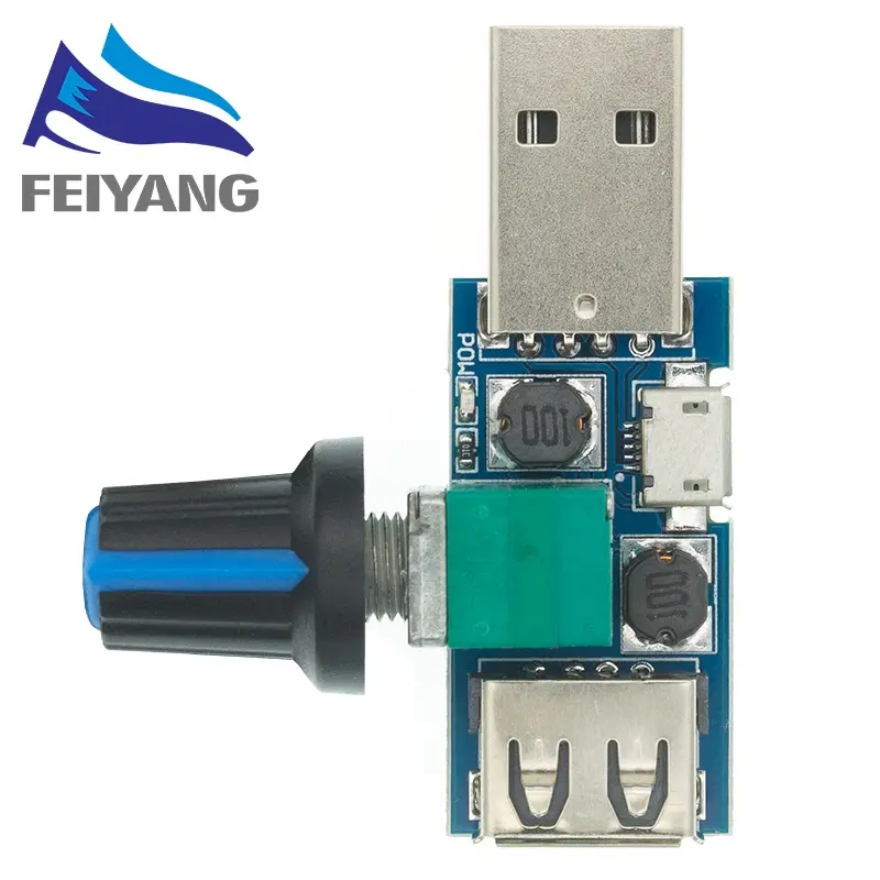 DC 5V Mini USB fan governor wind speed air volume controller mute controller Multi function fan speed switching module