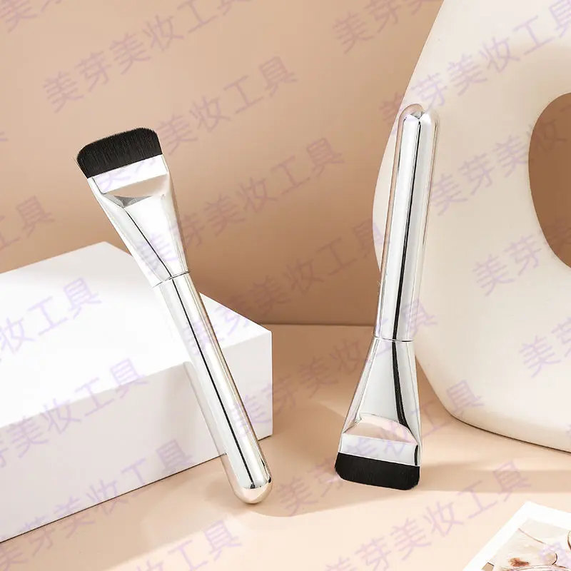 South Korea One-Line Powder Foundation Brush Smear-Proof Makeup Flathead Seamless Base Makeup Facial Treatment Brush Concealer Ultra-Thin Makeup Brush