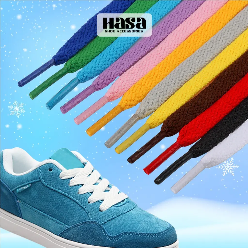 Dây Giày Thể Thao Sneaker Dẹp Nam Nữ Chính Hãng HASA DG01 Chất Lượng Cao