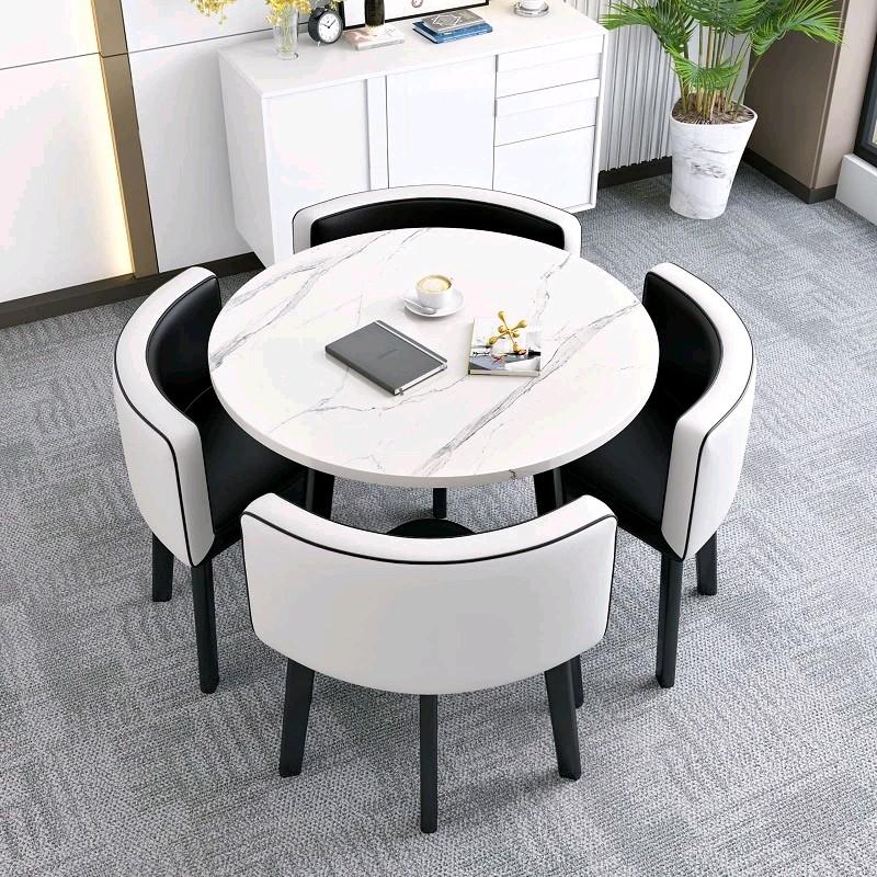 Bộ Bàn Tròn 4 Ghế Dành Cho Văn Phòng, Chung Cư, Nhà Trọ Đa Năng Tiết Kiệm Diện Tích Size Bàn 80cm 5